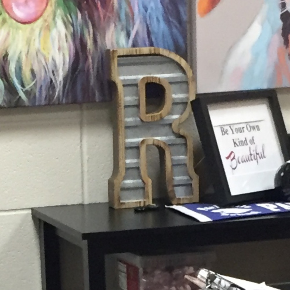 Sold Wood and Metal Letter R